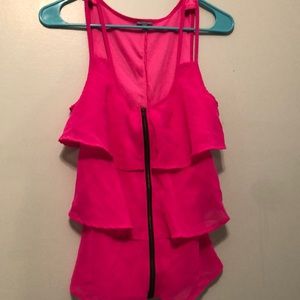 Pink top with zipper